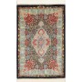 Tappeto Ghom Seta Persia Floreale Nero Rosso 61x91 cm