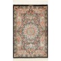 Tappeto Ghom Seta Persia Floreale Multicolore Scuro 58x90 cm