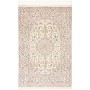 Tappeto Ghom Seta Persia Floreale Avorio Blu 99x150 cm