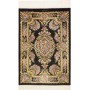 Tappeto Ghom Seta Persia Medaglione Nero Oro 61x90 Cm