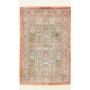 Tappeto Ghom Seta Persia Astratto Salmone Crema 60x86 Cm