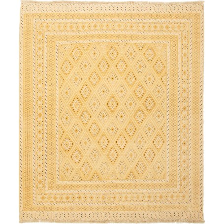 Tappeto Nakhunak Pakistan 161x188 Giallo Crema