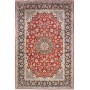 Tappeto Ardakan Persia Medaglione Rosso Blu 216x327 Cm