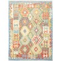 Tappeto Kilim Afghanistan Geometrico Multicolore Vibrante 12