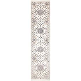 Tappeto Nain 6la Persia Floreale Crema Blu 85x400 Cm