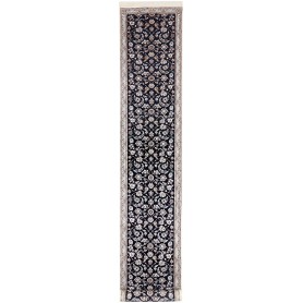 Tappeto Nain 6la Persia Floreale Blu Scuro Crema 85x612 Cm