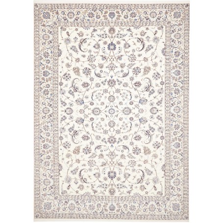Tappeto Nain 6la Persia Floreale Crema Blu 258x359 Cm