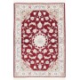 Tappeto Nain 9la Persia Medaglione Rosso Crema 105x150 Cm