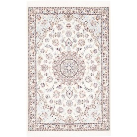 Tappeto Nain 9la Persia Medaglione Crema Marrone 85x122 Cm