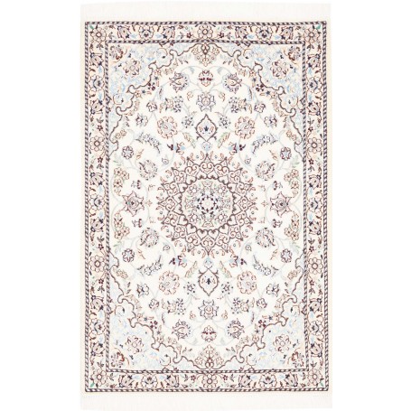 Tappeto Nain 9la Persia Medaglione Crema Marrone 85x122 Cm