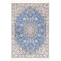 Tappeto Nain 9la Persia Medaglione Celeste Crema 78x114 Cm