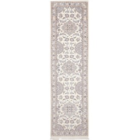 Tappeto Nain 9la Persia Medaglione Crema Azzurro 85x313 Cm