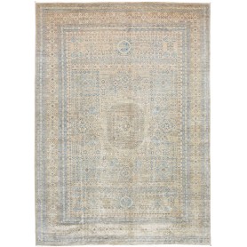 Tappeto Mamlouk Pakistan Geometrico Beige Blu Polvere 248x34