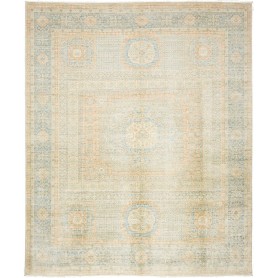 Tappeto Mamlouk Pakistan Medaglione Azzurro Crema 240x294 Cm