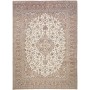 Tappeto Kashan Persia Medaglione Crema Beige 298x400 Cm