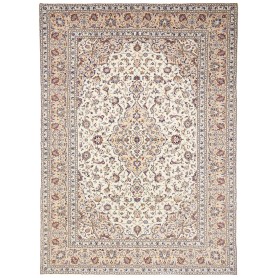 Tappeto Kashan Persia Medaglione Avorio Blu 250x343 Cm