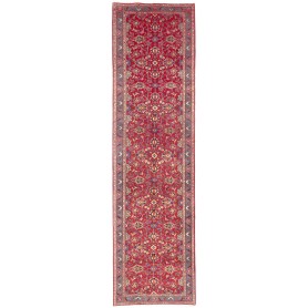Tappeto Kashmar Persia Floreale Rosso Bordeaux 100x390 Cm