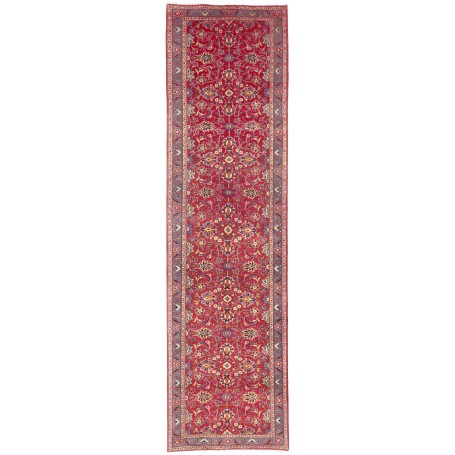 Tappeto Kashmar Persia Floreale Rosso Bordeaux 100x390 Cm
