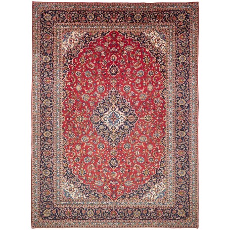 Tappeto Ardakan Persia Medaglione Rosso Blu 298x405 Cm