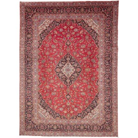 Tappeto Ardakan Persia Medaglione Rosso Blu 294x404 Cm