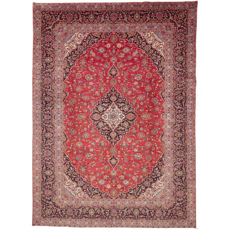 Tappeto Ardakan Persia Medaglione Rosso Blu 294x404 Cm