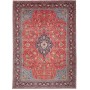 Tappeto Sarough Persia Medaglione Rosso Blu 260x356 Cm