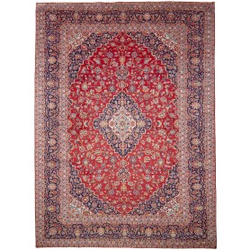 Tappeto Ardakan Persia Medaglione Rosso Blu 302x415 Cm