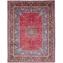 Tappeto Mashad Persia Medaglione Rosso Blu 298x384 Cm