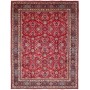 Tappeto Mashad Persia Floreale Rosso Blu 298x393 Cm