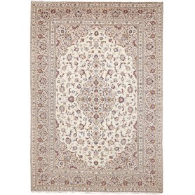 Tappeto Kashan Persia Medaglione Avorio Blu 246x354 Cm