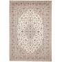 Tappeto Kashan Persia Medaglione Avorio Blu 246x354 Cm