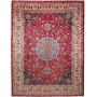 Tappeto Mashad Persia Medaglione Rosso Blu 300x394 Cm