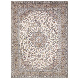 Tappeto Kashan Persia Medaglione Crema Beige 300x405 Cm