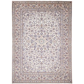 Tappeto Kashan Persia Medaglione Crema Blu 295x400 Cm