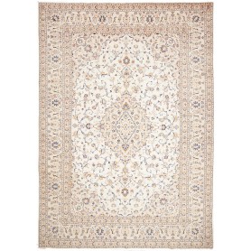 Tappeto Kashan Persia Medaglione Crema Blu 290x410 Cm