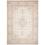 Tappeto Kashan Persia Medaglione Crema Blu 290x410 Cm