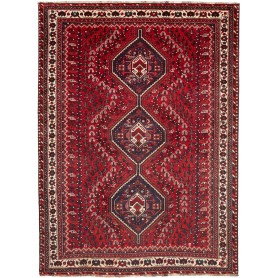 Tappeto Shiraz Persia Astratto Rosso Blu 220x303 Cm