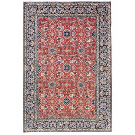 Tappeto Kashan Persia Floreale Rosso Blu 198x292 Cm