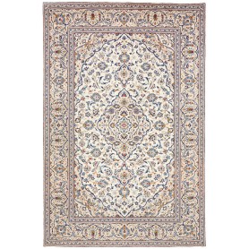 Tappeto Kashan Persia Medaglione Crema Blu 200x295 Cm