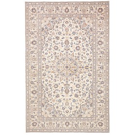 Tappeto Kashan Persia Medaglione Crema Blu 200x305 Cm