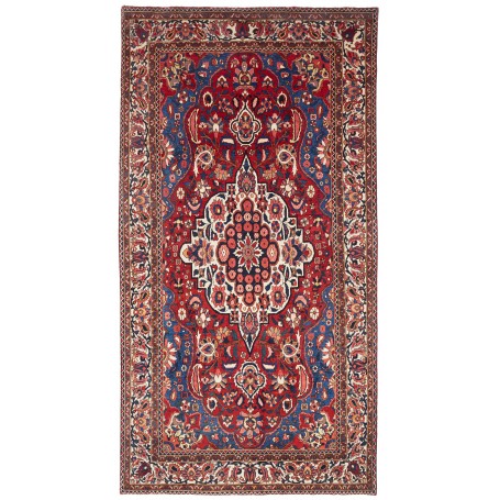 Tappeto Bakhtiyar Persia Medaglione Rosso Blu 168x322 Cm