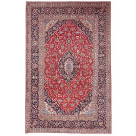Tappeto Ardakan Persia Medaglione Rosso Blu Scuro 207x318 Cm