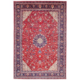 Tappeto Sarough Persia Floreale Rosso Rubino Blu Notte 212x3