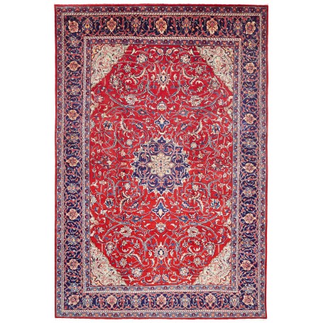Tappeto Sarough Persia Floreale Rosso Rubino Blu Notte 212x3