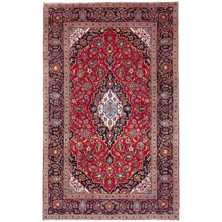 Tappeto Ardakan Persia Medaglione Rosso Blu 198x320 Cm