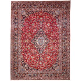 Tappeto Ardakan Persia Medaglione Rosso Blu 310x410 Cm