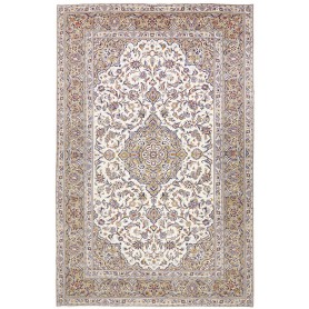 Tappeto Kashan Persia Medaglione Crema Beige 248x377 Cm