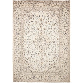 Tappeto Kashan Persia Medaglione Crema Blu 286x403 Cm
