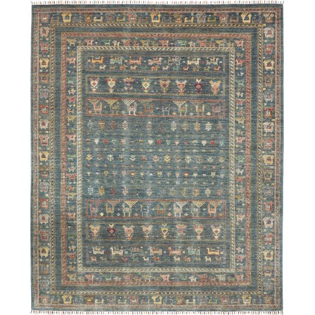 Tappeto Rubin Pakistan Astratto Blu Petrolio Policromo 203x2