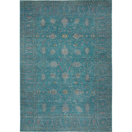 Tappeto Zigler Fine Pakistan Floreale Turchese Grigi Gialli